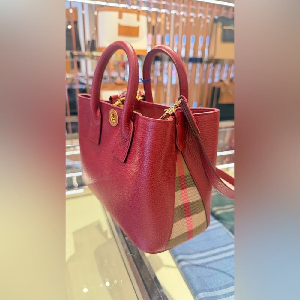 Burberry Tophandle crossbody bag small red - Picture 5 of 10